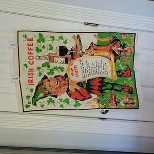 VINTAGE IRISH COFFEE LINEN TAPESTRY "LINENHALL"